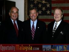 Congressman Clay Shaw Meeting with Mission Executive CommitteeJohn Bauer, President of Basic foods, Inc. Congressman Clay Shaw and Bernhard Schutte, Chairman of Asia Committee USA, Inc. Malaysia Mission Executive committee.